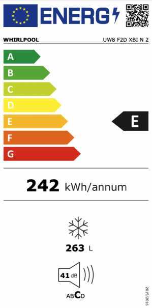 Energidekal Whirlpool fristående frysskåp: färg rostfri - UW8 F2D XBI N
