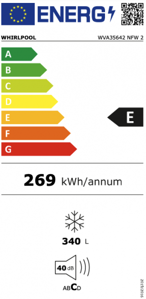 Energidekal Whirlpool fristående frysskåp: färg vit - WVA35642 NFW 2