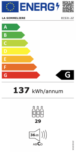 Energidekal La Sommelière Fristående vinkyl (ECS31.2Z)