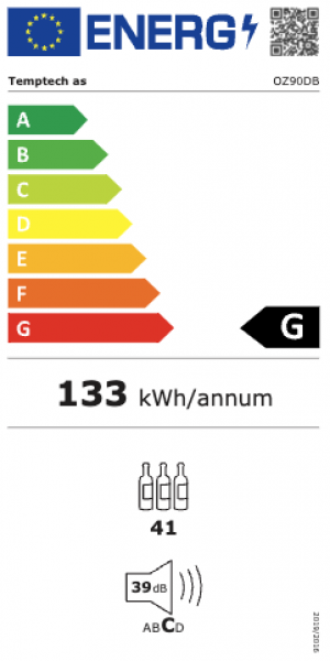 Energidekal La Sommelière Fristående vinkyl 75 flaskor (ECS81.2Z)