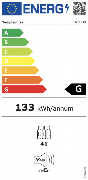 Energidekal La Sommelière Fristående vinkyl 147 flaskor (CTVNE147)