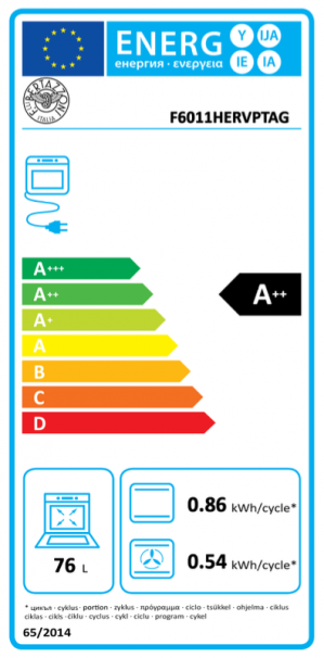 Energidekal Bertazzoni Heritage-serien. Inbyggnadsugn. 60 cm. Ånga. Pyrolytisk rengöring. TFT-display. Elfenbensvit. (F6011HERVPTAG) Fri hemleverans. - 5 års garanti